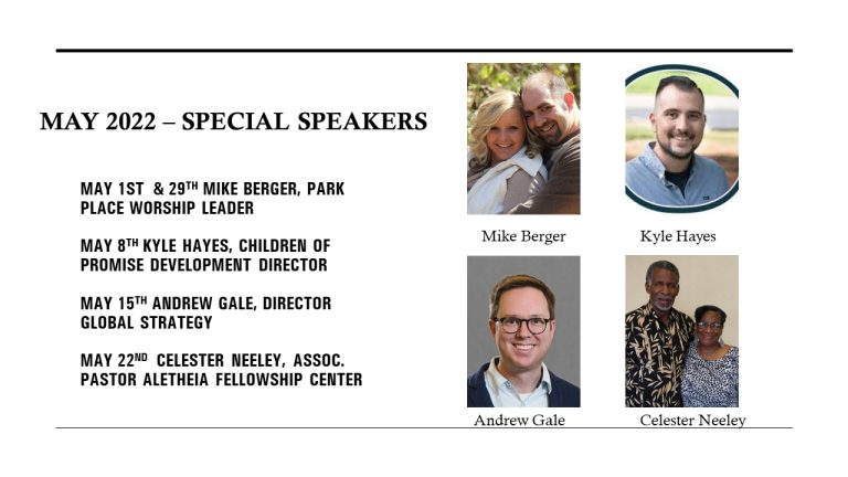 May 2022 Special Speakers
